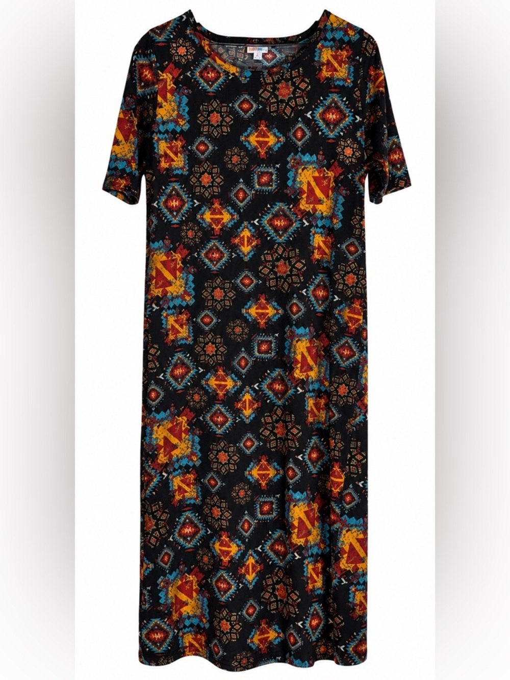 Lularoe Julia Geometric Print Dress Aztec Southwestern Tribal Western Size Large